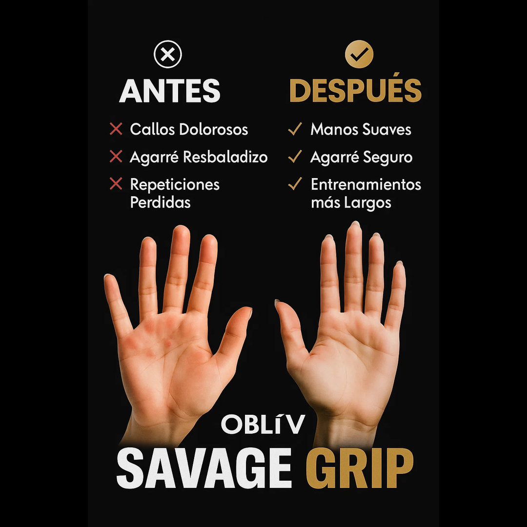 Savage Grip – Agarre antideslizante profesional para levantamiento de pesas
